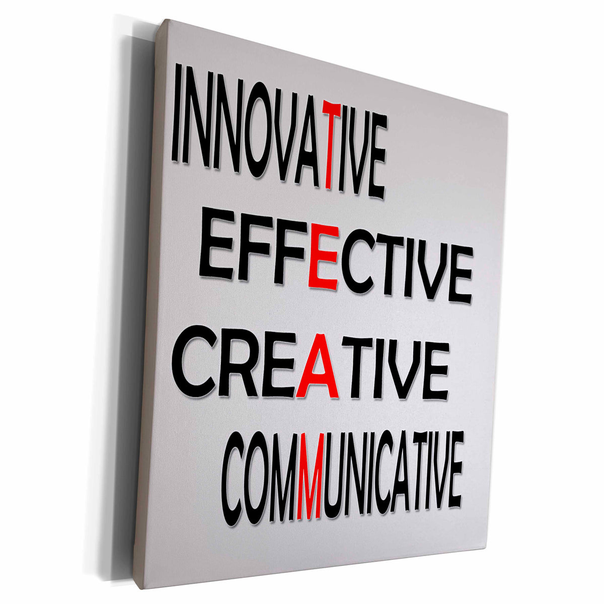 3dRose Innovative, Effective, Creative, Communicative -... - Museum Grade Canvas Wrap (cw_218358)