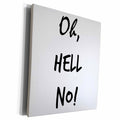 3dRose Xander funny quotes - Oh, Hell no - Museum Grade Canvas Wrap (cw_218515)