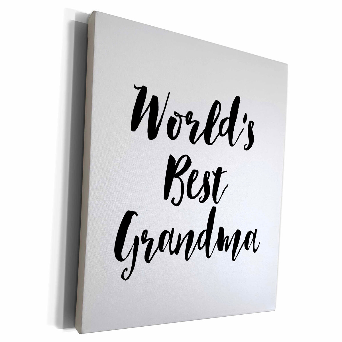 3dRose Phrase - Worlds Best Grandma - Museum Grade Canvas Wrap (cw_219515)