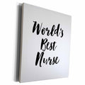 3dRose Phrase - Worlds Best Nurse - Museum Grade Canvas Wrap (cw_219519)