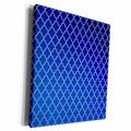 3dRose Pale Blue Quatrefoil Trellis Pattern on Blue Tonal... - Museum Grade Canvas Wrap (cw_220358)