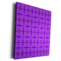 3dRose Funky Purple Geometric Square Tile Pattern - Museum Grade Canvas Wrap (cw_220403)
