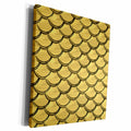 3dRose Gold Effect Fish Scale Pattern- non metallic - Museum Grade Canvas Wrap (cw_220889)