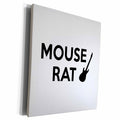 3dRose MOUSE RAT, BLACK TEXT ON WHITE BACKGROUND - Museum Grade Canvas Wrap (cw_221120)