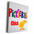 3dRose Funny Pickleball Chick Cartoon - Museum Grade Canvas Wrap (cw_221355)