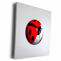 3dRose A ladybug globe looking down on white background. - Museum Grade Canvas Wrap (cw_221453)