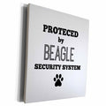 3dRose Protected by beagle security system - Museum Grade Canvas Wrap (cw_221797)