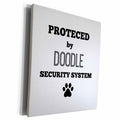 3dRose Protected by doodle security system - Museum Grade Canvas Wrap (cw_221810)