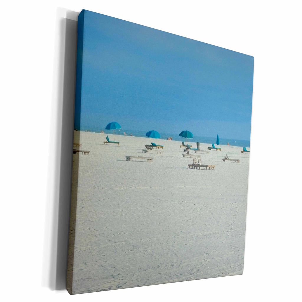 3dRose Florene Beach - Lounging On The Beach - Museum Grade Canvas Wrap (cw_22188)