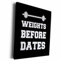 3dRose Weights before dates on black background - Museum Grade Canvas Wrap (cw_221918)