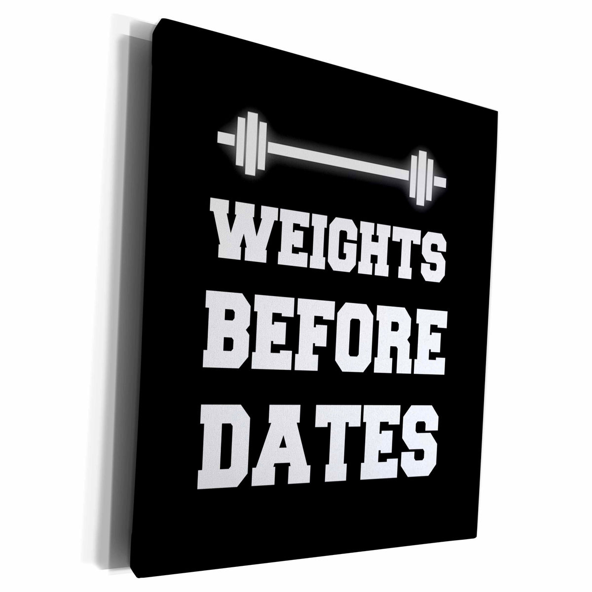 3dRose Weights before dates on black background - Museum Grade Canvas Wrap (cw_221918)