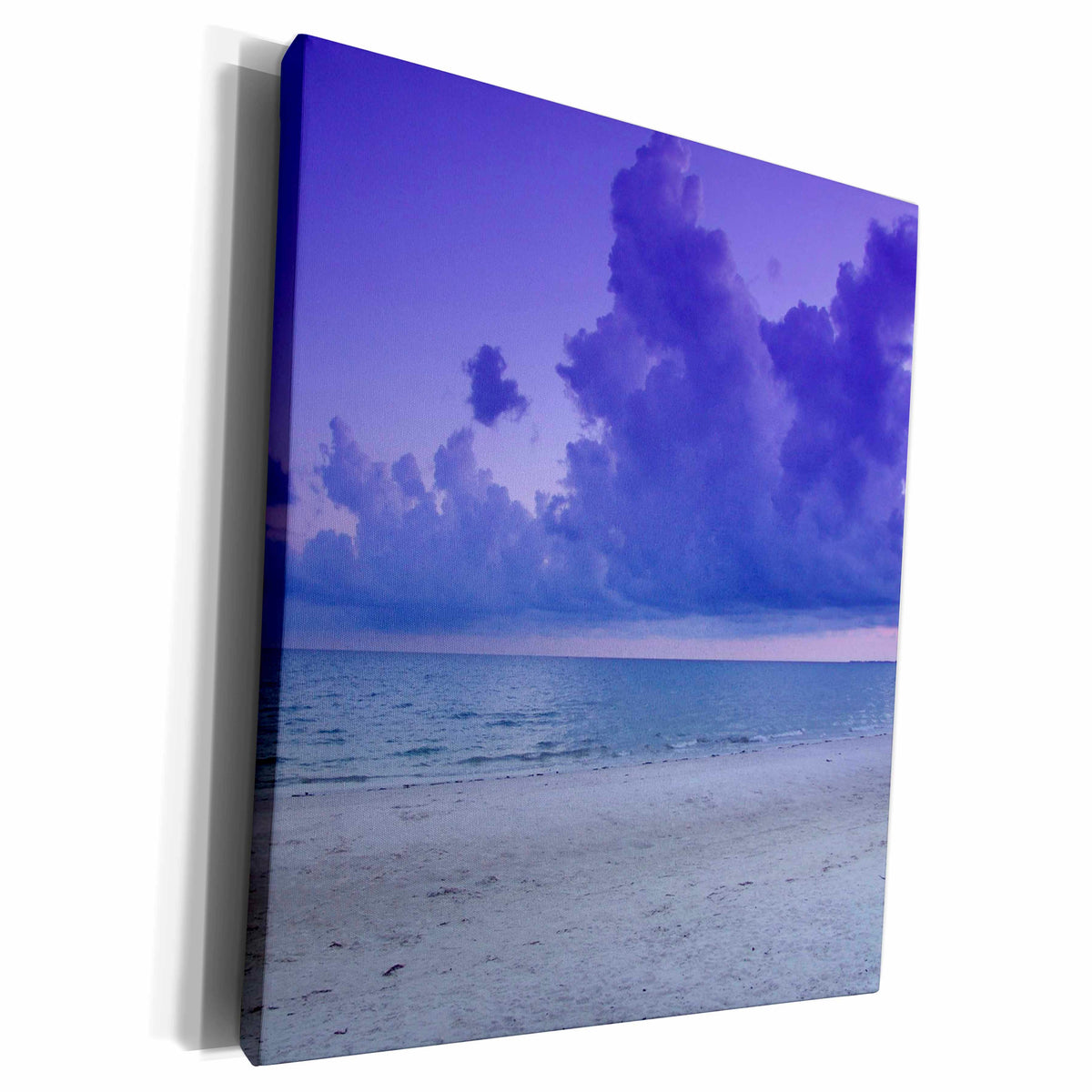 3dRose Florene Sunset - Very Purple Clouds - Museum Grade Canvas Wrap (cw_22221)