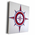 3dRose Red and Blue Nautical Compass - Museum Grade Canvas Wrap (cw_222612)