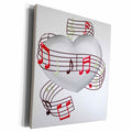 3dRose Musical Notes Wrapped Around A Heart Illustration - Museum Grade Canvas Wrap (cw_222681)