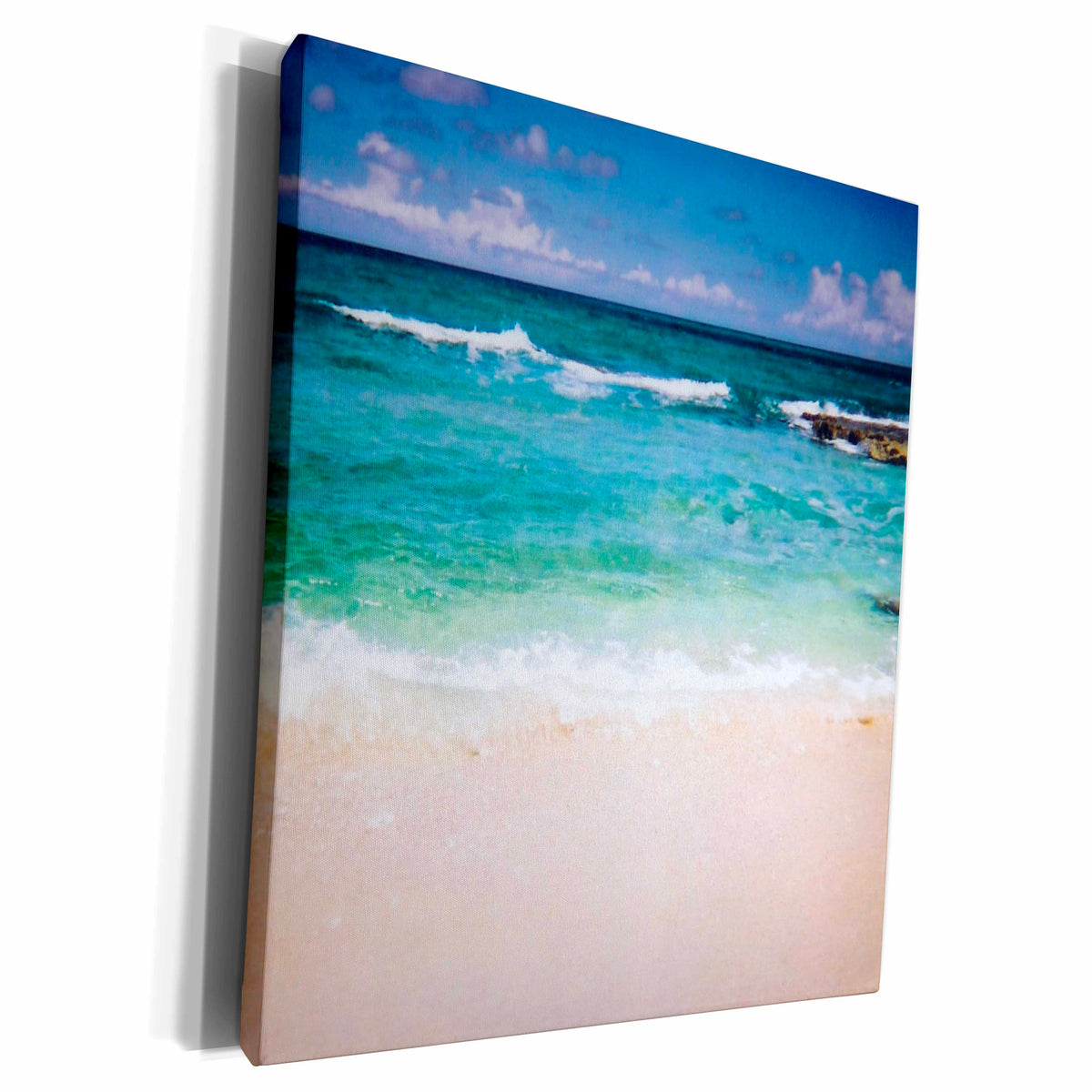 3dRose Beautiful Sandy Beach - Museum Grade Canvas Wrap (cw_22274)