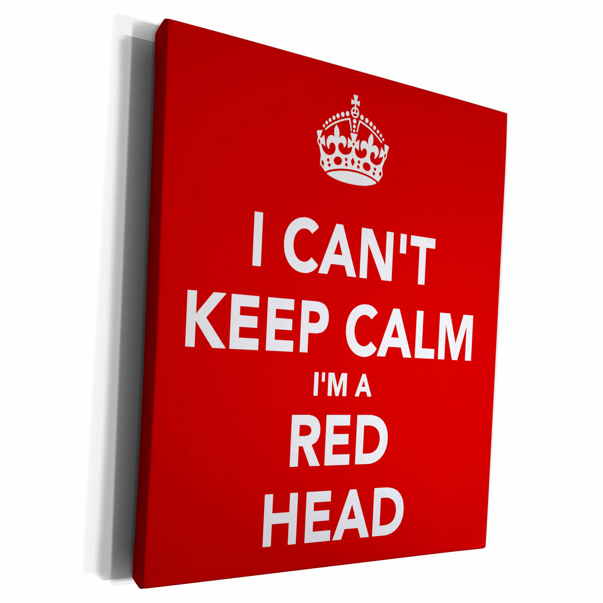 3dRose EvaDane - Quotes - I Cant Keep Calm Im A Red Head Red - Museum Grade Canvas Wrap (cw_222843)