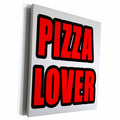 3dRose EvaDane - Quotes - Pizza Lover Red - Museum Grade Canvas Wrap (cw_222850)