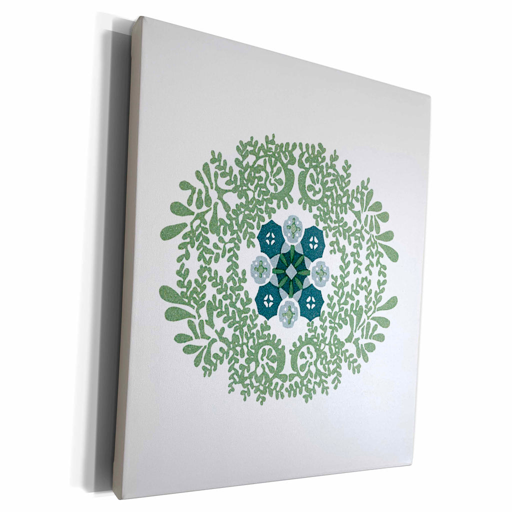 3dRose TNMPastPerfect Vintage Designs - Vintage Oval Design - Museum Grade Canvas Wrap (cw_22294)