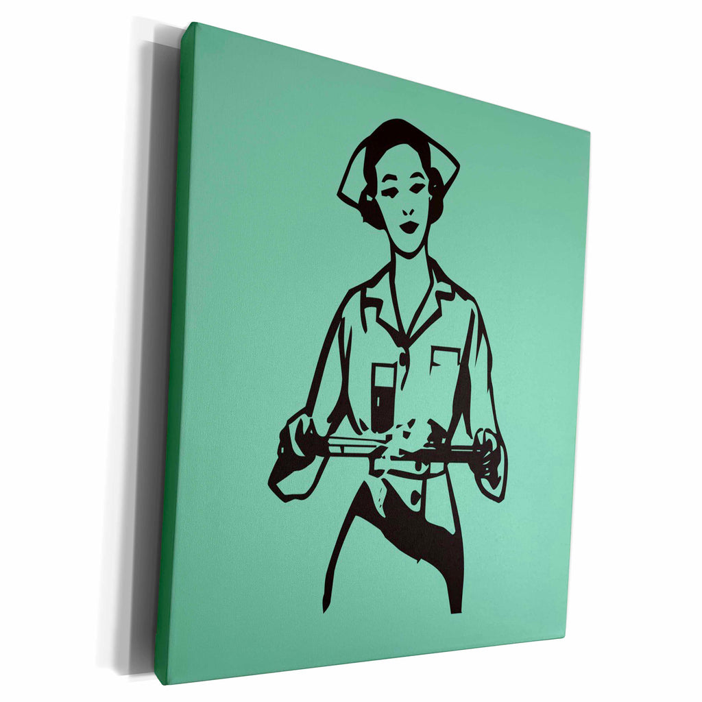 3dRose TNMPastPerfect Occupations - Nurse - Museum Grade Canvas Wrap (cw_22304)