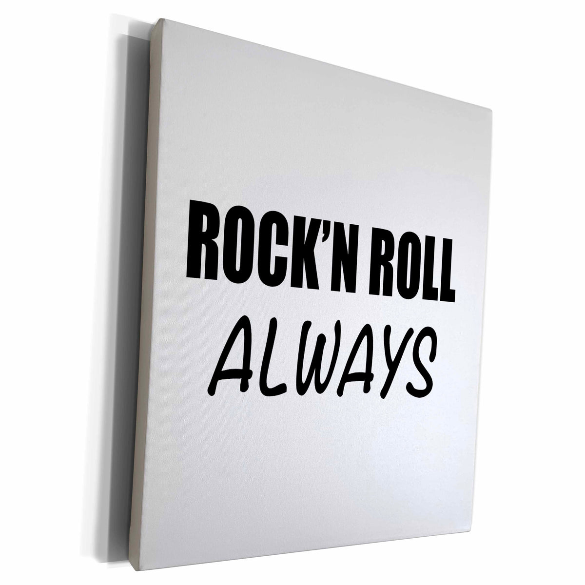 3dRose Tory Anne Collections Quotes - ROCKN ROLL ALWAYS - Museum Grade Canvas Wrap (cw_223203)