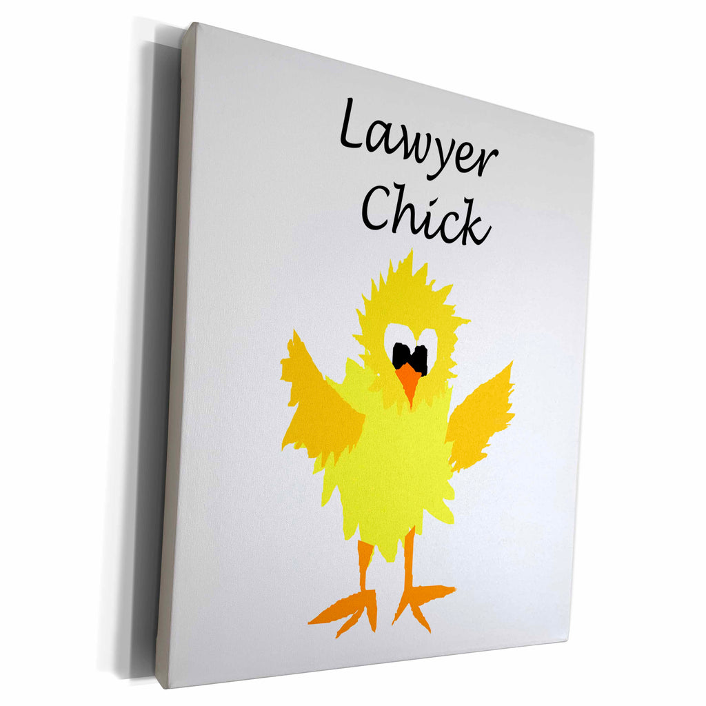 3dRose Funny Lawyer Chick Work Cartoon - Museum Grade Canvas Wrap (cw_223333)