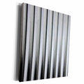 3dRose Image of Silver Corrugated Metal - Museum Grade Canvas Wrap (cw_223451)
