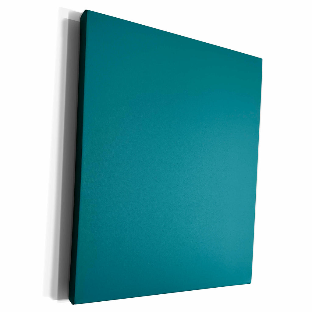 3dRose Image of Solid Teal Water Color - Museum Grade Canvas Wrap (cw_223508)