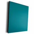 3dRose Image of Solid Teal Water Color - Museum Grade Canvas Wrap (cw_223508)
