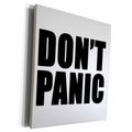 3dRose EvaDane - Quotes - Dont Panic Black - Museum Grade Canvas Wrap (cw_223910)
