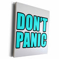 3dRose EvaDane - Quotes - Dont Panic Aqua - Museum Grade Canvas Wrap (cw_223915)