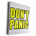 3dRose EvaDane - Quotes - Dont Panic Yellow - Museum Grade Canvas Wrap (cw_223917)