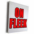 3dRose EvaDane - Quotes - On Fleek Red - Museum Grade Canvas Wrap (cw_223919)