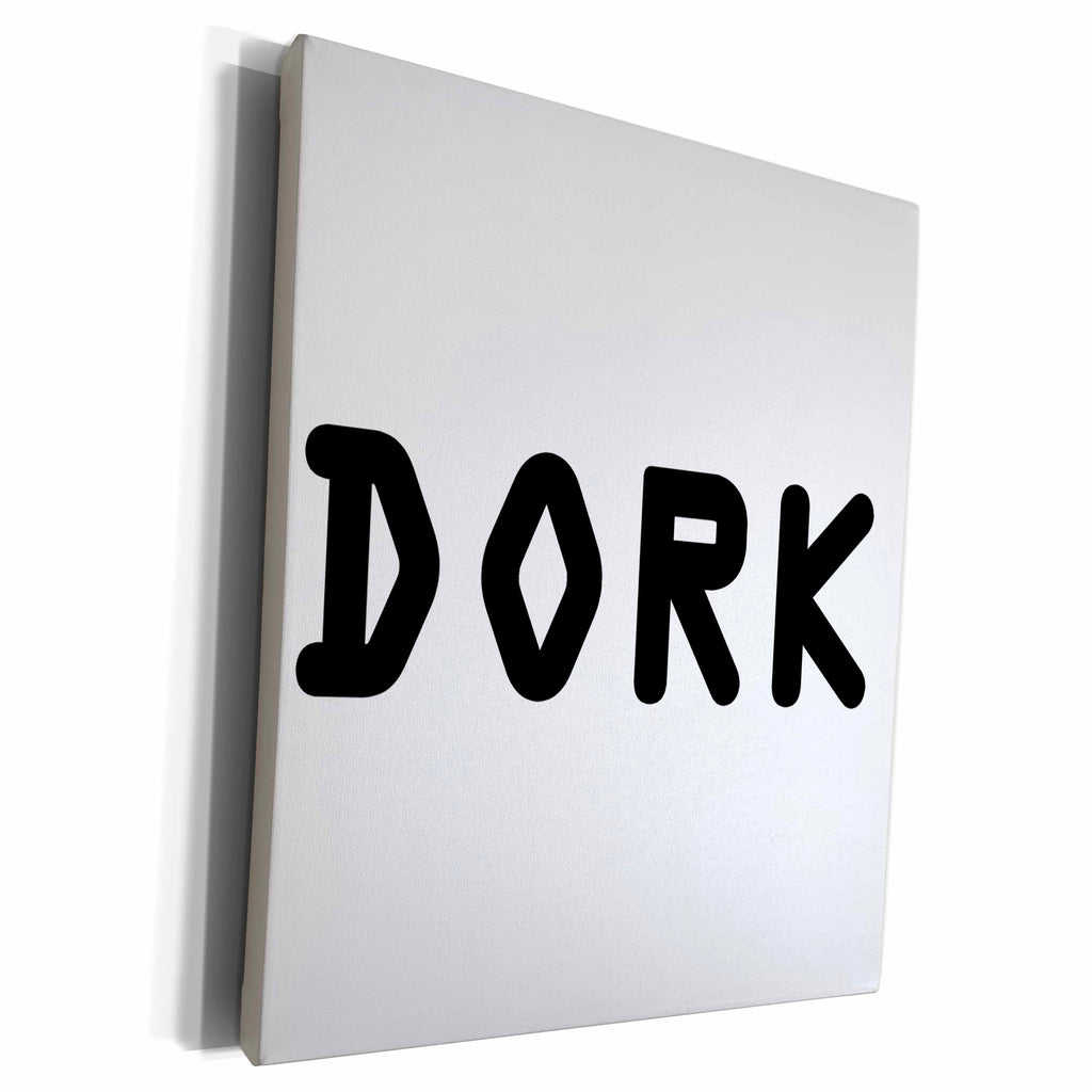 3dRose EvaDane - Quotes - Dork Black - Museum Grade Canvas Wrap (cw_223934)