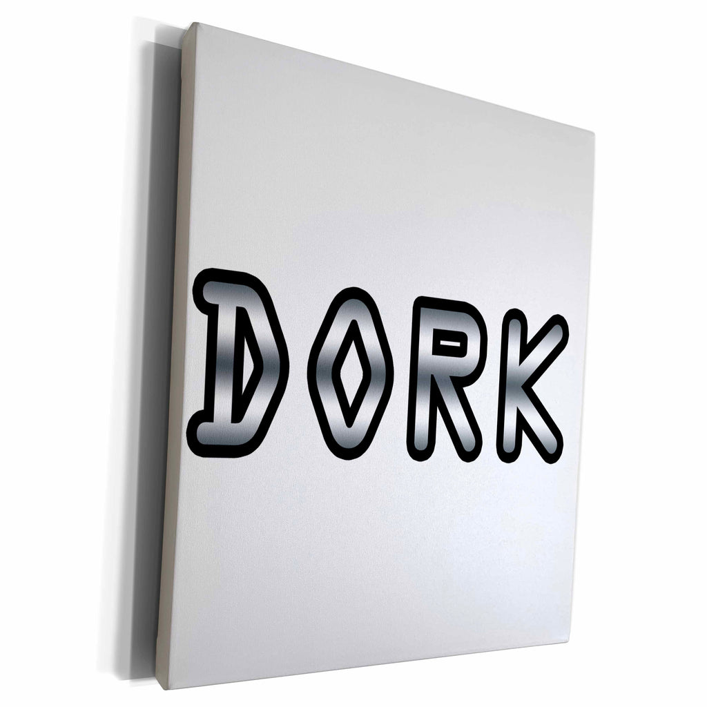 3dRose EvaDane - Quotes - Dork Gray Metal - Museum Grade Canvas Wrap (cw_223942)