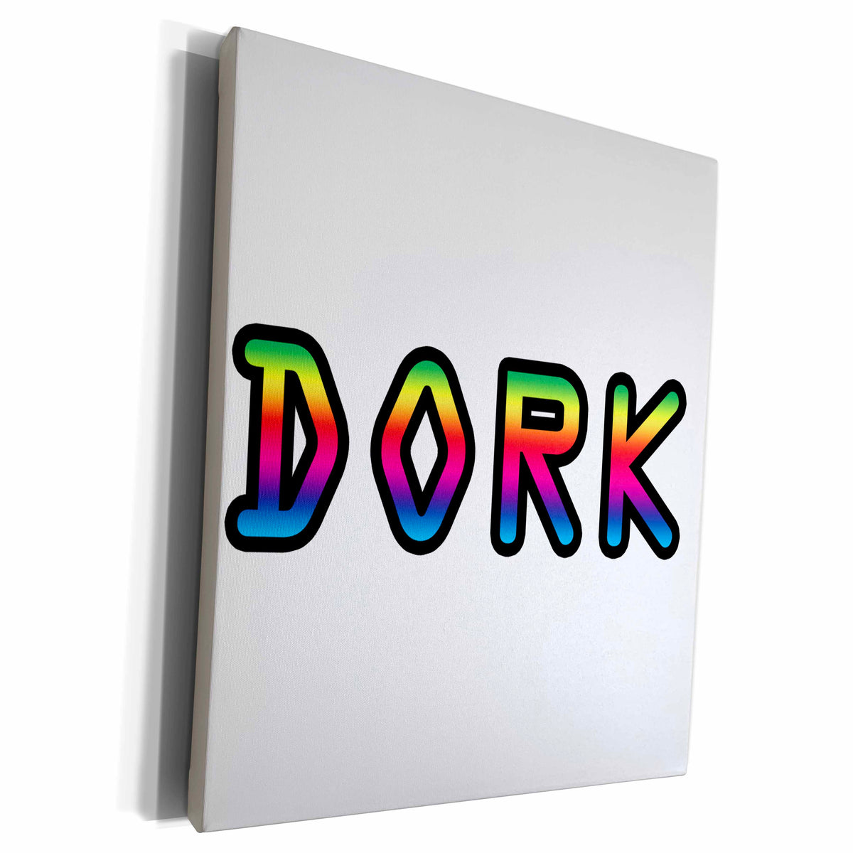 3dRose EvaDane - Quotes - Dork Rainbow - Museum Grade Canvas Wrap (cw_223943)