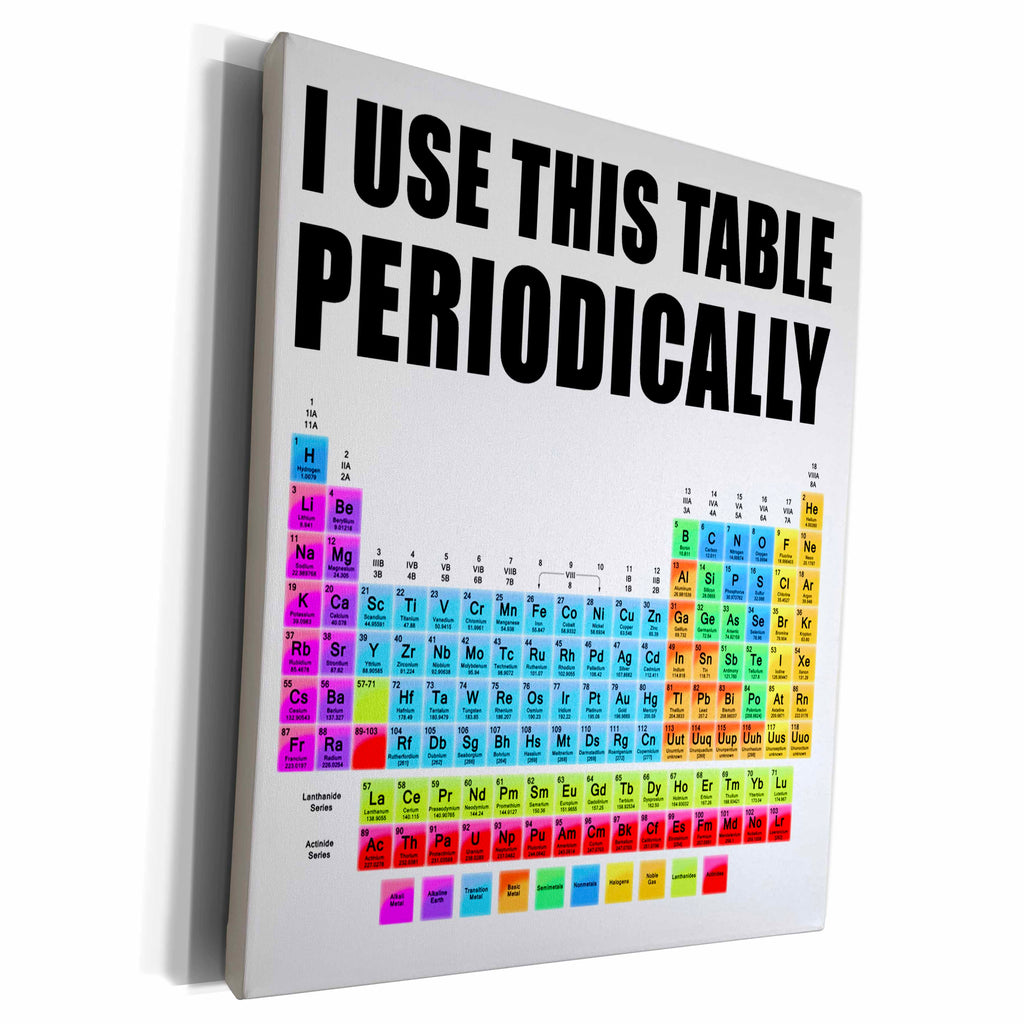 3dRose EvaDane - Quotes - I Use This Table Periodically - Museum Grade Canvas Wrap (cw_223944)