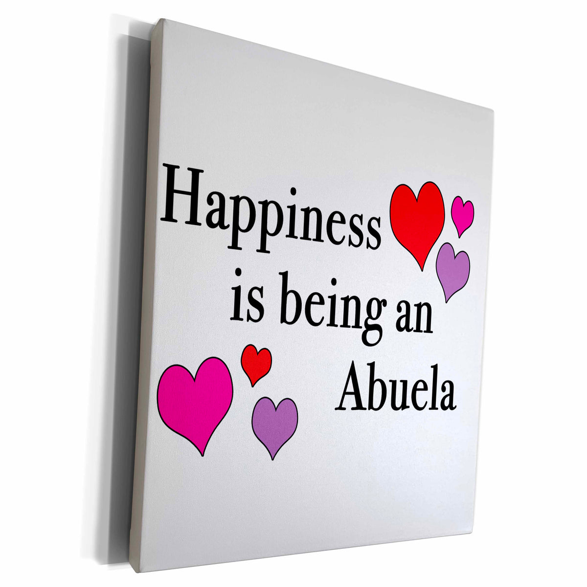 3dRose EvaDane - Quotes - Happiness Is Being An Abuela - Museum Grade Canvas Wrap (cw_223972)