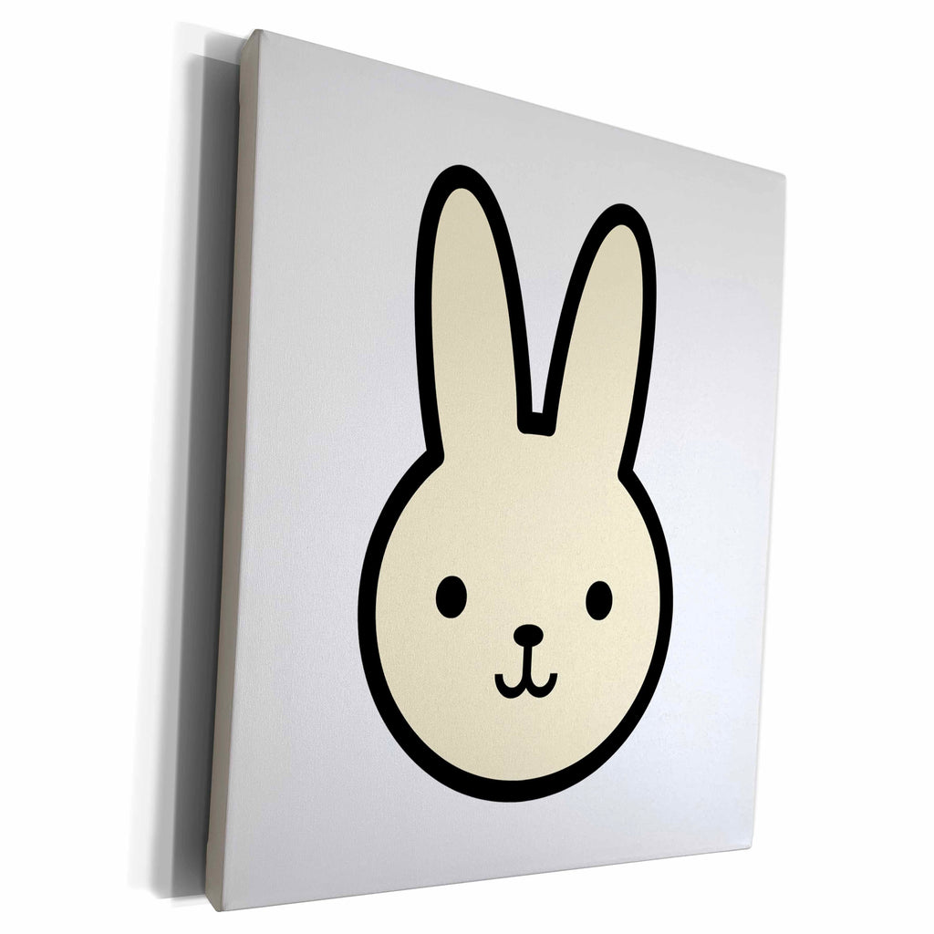 3dRose BrooklynMeme Animals - Cute cartoon bunny - Museum Grade Canvas Wrap (cw_224183)