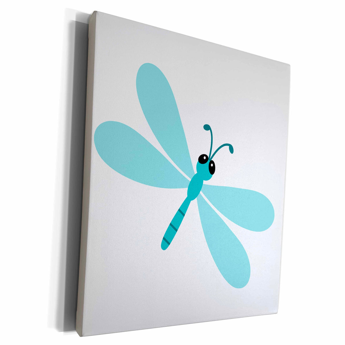 3dRose BrooklynMeme Animals - Cute cartoon dragonfly - Museum Grade Canvas Wrap (cw_224196)