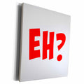 3dRose Xander Canada - Eh, red lettering with a question mark - Museum Grade Canvas Wrap (cw_224359)