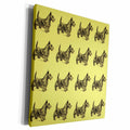 3dRose Pattern. Scottish Terrier. Yellow and black. - Museum Grade Canvas Wrap (cw_224417)