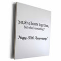 3dRose Happy 39th Anniversary - 341874 hours together - Museum Grade Canvas Wrap (cw_224684)