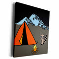 3dRose TNMGraphics Camping - Camping with a Raccoon - Museum Grade Canvas Wrap (cw_224835)
