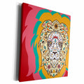 3dRose Sugar Skull Lion With Three Colored Shadows - Museum Grade Canvas Wrap (cw_224858)