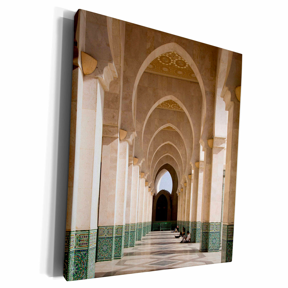 3dRose Morocco, Casablanca. King Hassan II Mosque. Students... - Museum Grade Canvas Wrap (cw_225020)