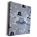 3dRose Florene Vintage - Antique Mens Hats - Museum Grade Canvas Wrap (cw_22567)