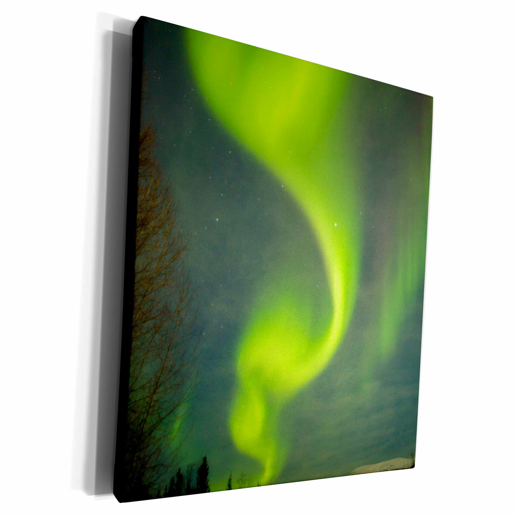 3dRose USA, Alaska. Aurora borealis pattern. - Museum Grade Canvas Wrap (cw_229419)