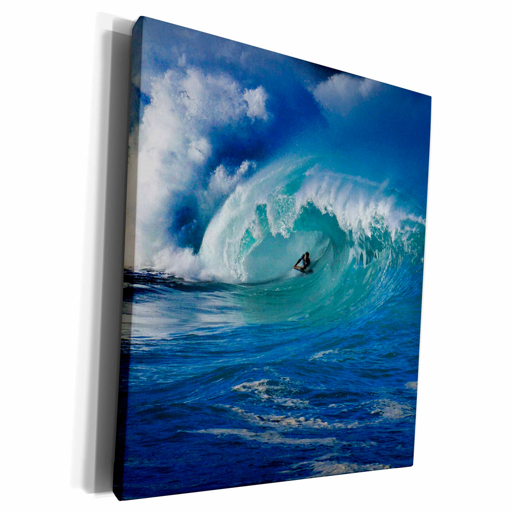 3dRose Waimea Bay, North Shore, Oahu, Hawaii - Museum Grade Canvas Wrap (cw_230655)