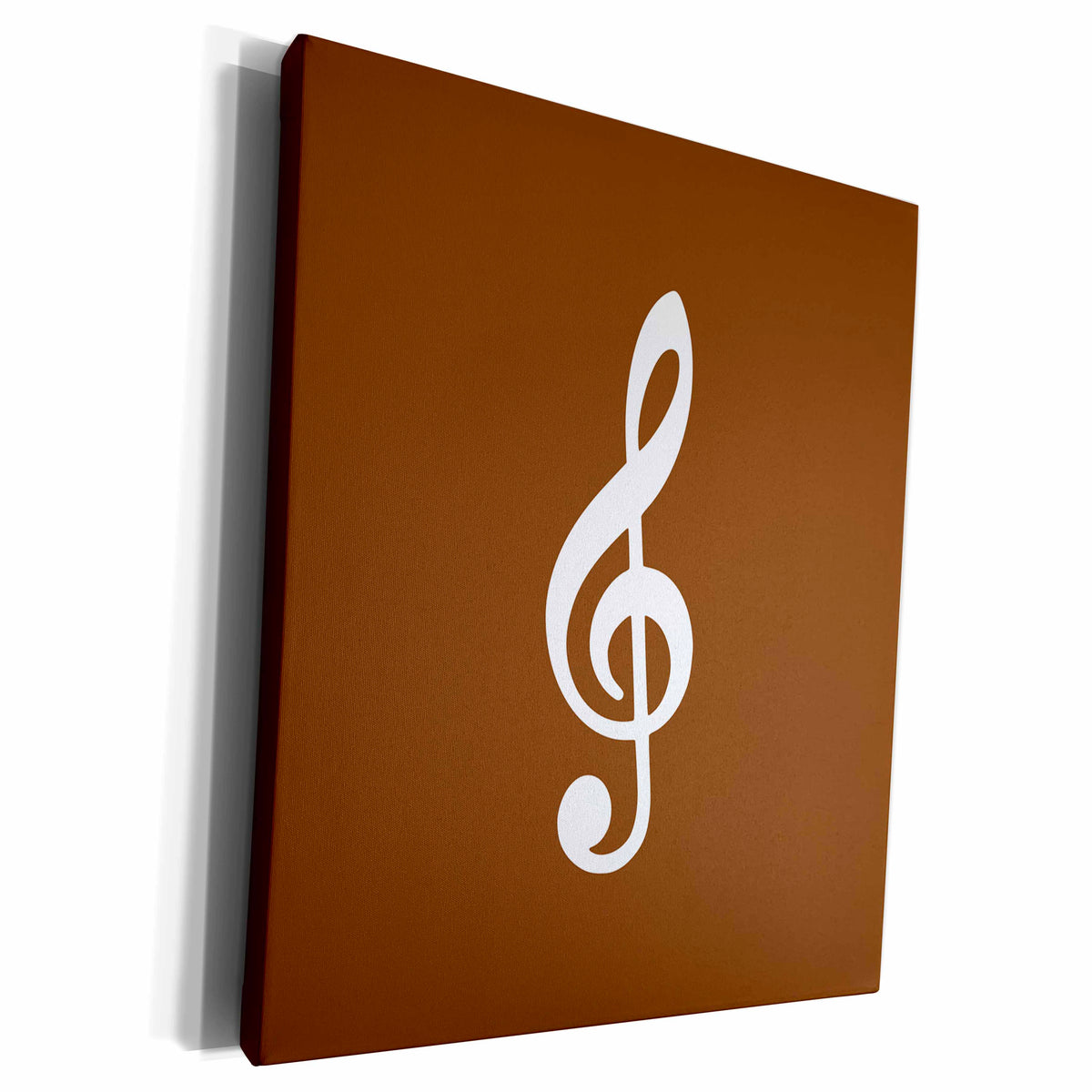 3dRose Brown Treble Clef Music Notation - G clef musical... - Museum Grade Canvas Wrap (cw_232103)