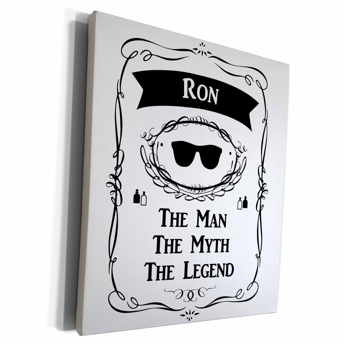 3dRose Ron - The Man The Myth The Legend - personal name... - Museum Grade Canvas Wrap (cw_232355)